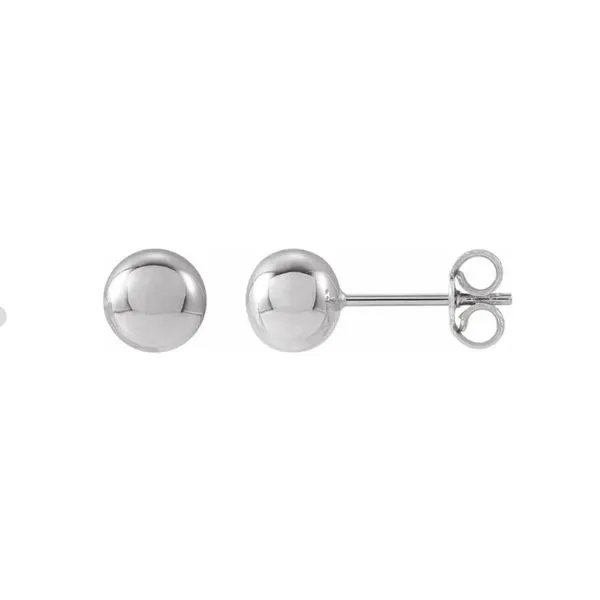 14 Karat White Gold Ball Earrings Trinity Jewelers  Pittsburgh, PA
