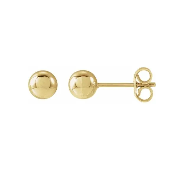 14 Karat Yellow Gold Ball Earrings Trinity Jewelers  Pittsburgh, PA