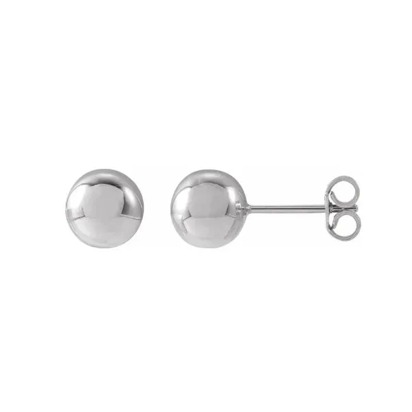 14 Karat White Gold Ball Earrings Trinity Jewelers  Pittsburgh, PA