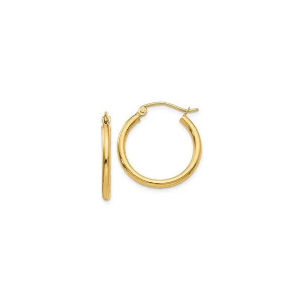 14 Karat Yellow Gold Hoop Earrings Trinity Jewelers  Pittsburgh, PA