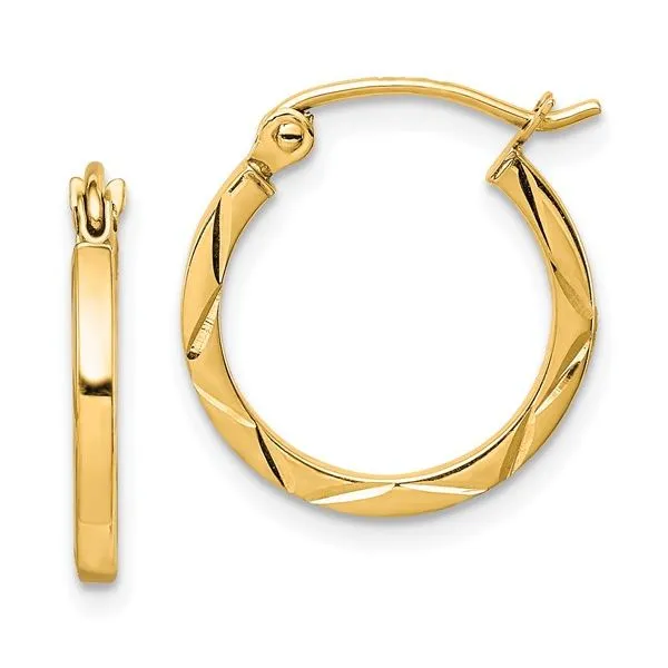10 Karat Yellow Gold Hoop Earring Trinity Jewelers  Pittsburgh, PA