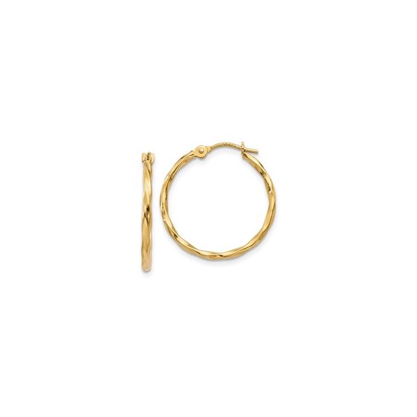 14 Karat Yellow Gold Hoop Earrings Trinity Jewelers  Pittsburgh, PA