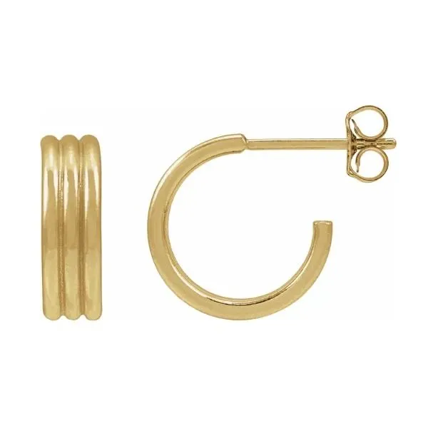 14 Karat Yellow Gold Filled Hoop Earrings Trinity Jewelers  Pittsburgh, PA