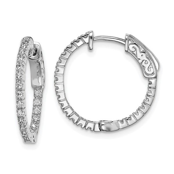 Sterling Silver CZ Hoop Earrings Trinity Jewelers  Pittsburgh, PA