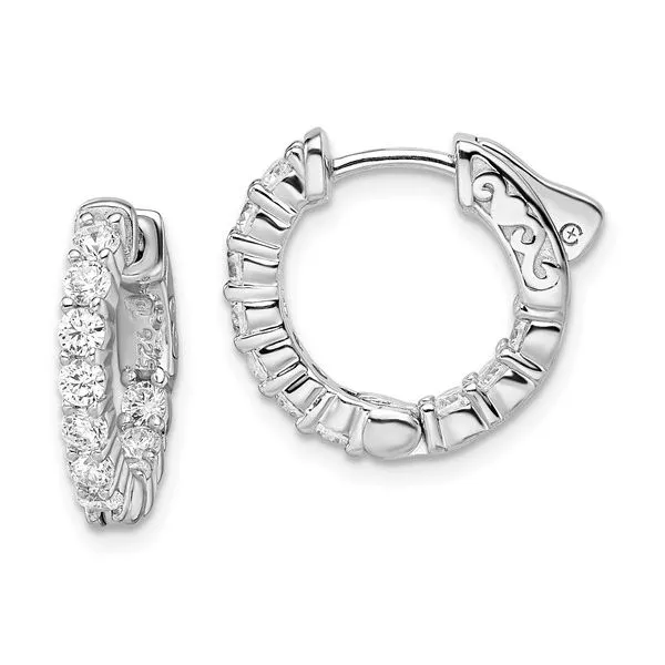 Sterling Silver CZ Hoop Earring Trinity Jewelers  Pittsburgh, PA
