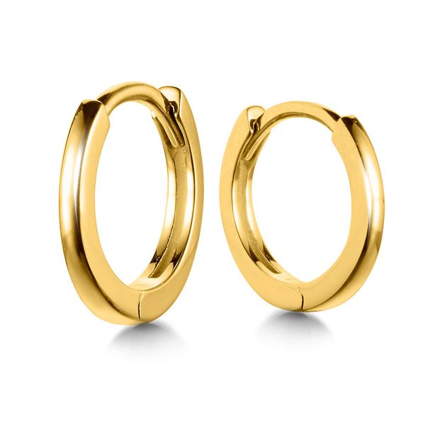 14 Karat Yellow Gold Huggie Hoop Earrings Trinity Jewelers  Pittsburgh, PA