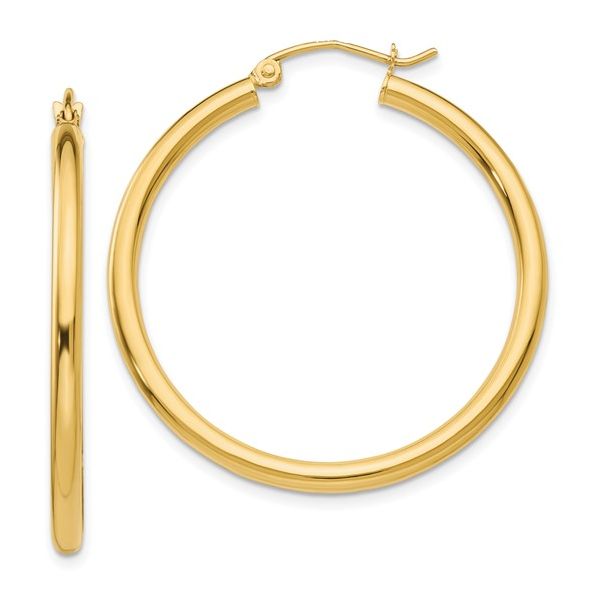 14 Karat Yellow Gold Hoop Earrings Trinity Jewelers  Pittsburgh, PA
