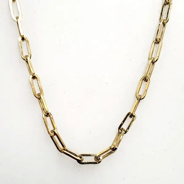 14 Karat Yellow Gold Paperclip Chain Trinity Jewelers  Pittsburgh, PA