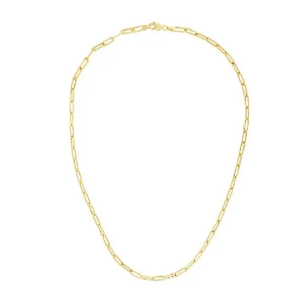 14 Karat Yellow Gold Paperclip Chain Trinity Jewelers  Pittsburgh, PA