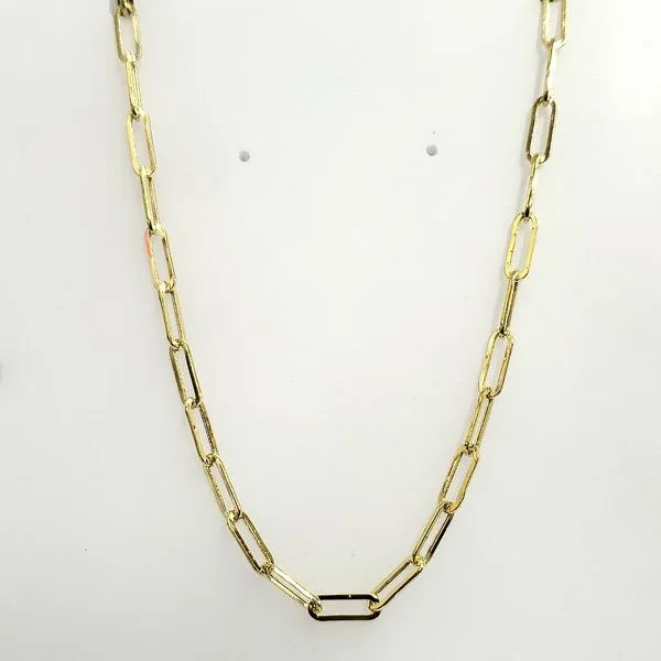 14 Karat Yellow Gold Paperclip Chain Trinity Jewelers  Pittsburgh, PA