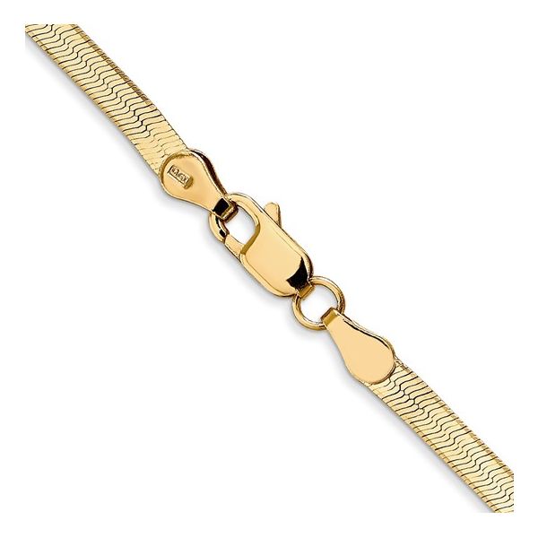 14 Karat Yellow Gold 3mm Herringbone Chain Trinity Jewelers  Pittsburgh, PA