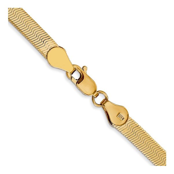 14 Karat Yellow Gold 4mm Herringbone Chain Trinity Jewelers  Pittsburgh, PA