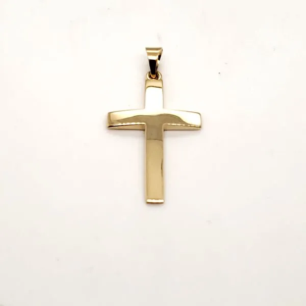 14 Karat Yellow Gold Cross Necklace Trinity Jewelers  Pittsburgh, PA