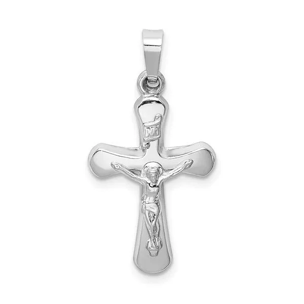 14 Karat White Gold Crucifix Pendant Trinity Jewelers  Pittsburgh, PA