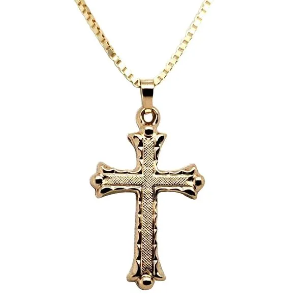 14 Karat Yellow Gold Cross Pendant Trinity Jewelers  Pittsburgh, PA