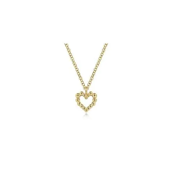 14 Karat Yellow Gold Open Heart Pendant Trinity Jewelers  Pittsburgh, PA