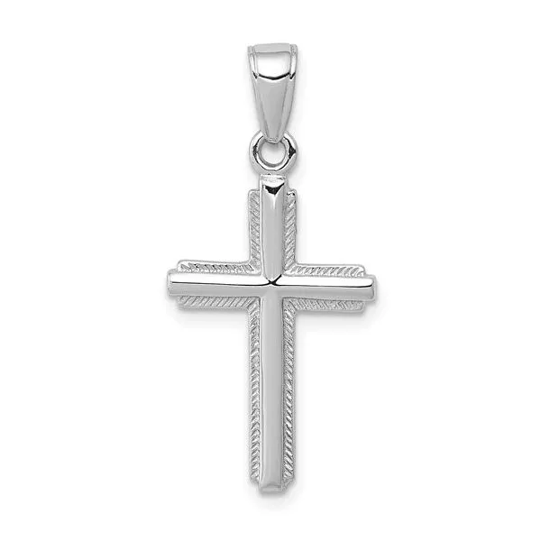 14 Karat White Gold Cross Pendant Trinity Jewelers  Pittsburgh, PA