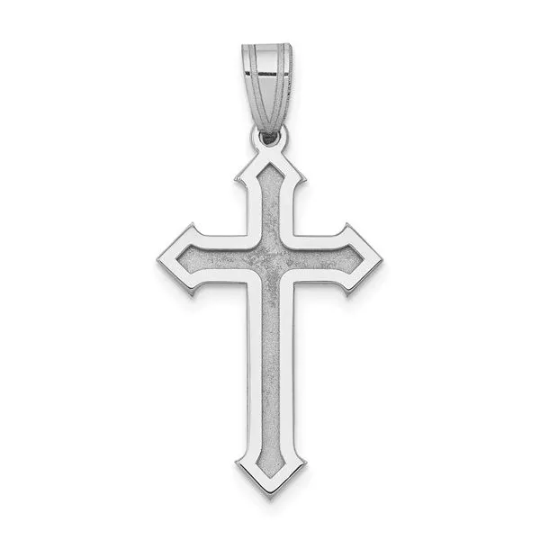 14 Karat White Gold Cross Pendant Trinity Jewelers  Pittsburgh, PA