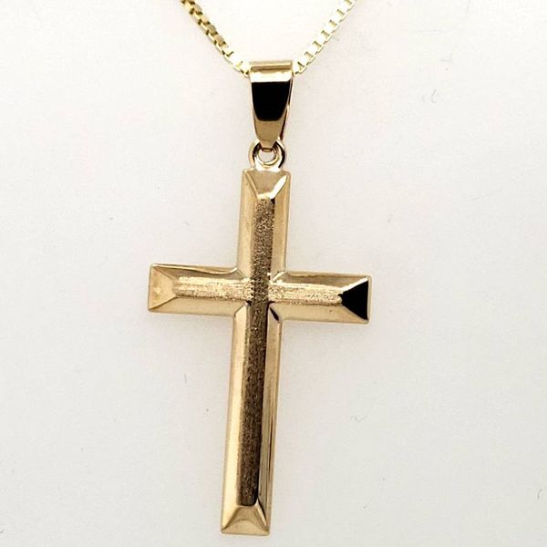 14 Karat Yellow Gold Cross Pendant Trinity Jewelers  Pittsburgh, PA