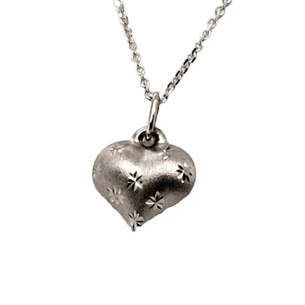 14 Karat White Gold Heart Pendant Trinity Jewelers  Pittsburgh, PA