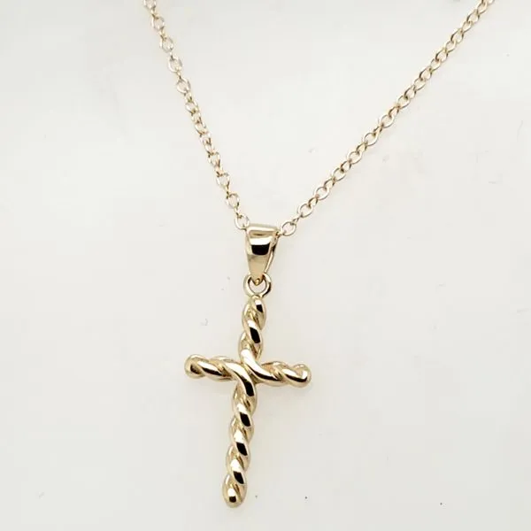 14 Karat Yellow Gold Cross Pendant Trinity Jewelers  Pittsburgh, PA