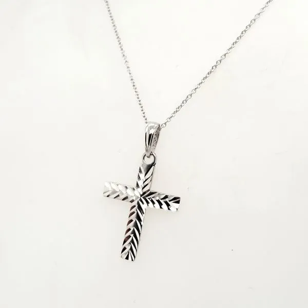 14 Karat White Gold Cross Pendant Trinity Jewelers  Pittsburgh, PA