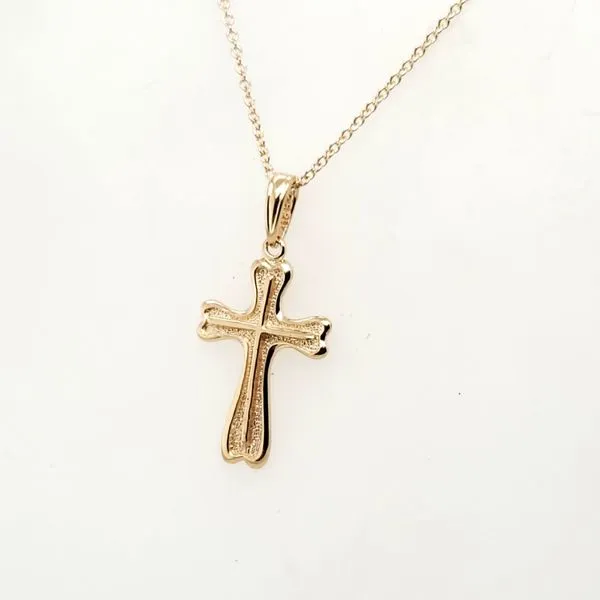 14 Karat Yellow Gold Cross Pendant Trinity Jewelers  Pittsburgh, PA