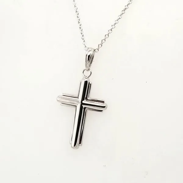 14 Karat White Gold Cross Pendant Trinity Jewelers  Pittsburgh, PA