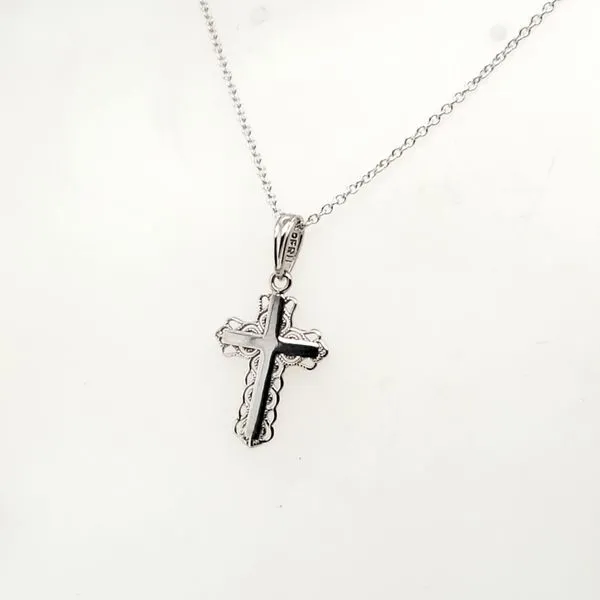 14 Karat White Gold Cross Pendant Trinity Jewelers  Pittsburgh, PA