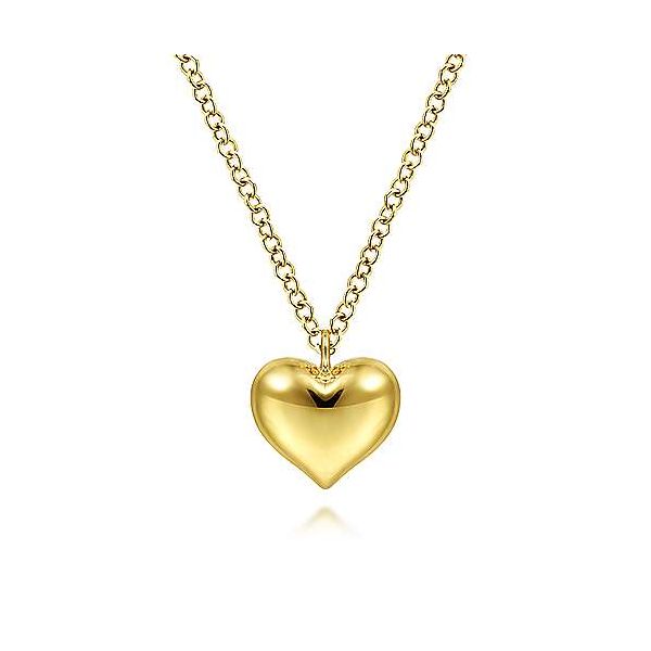 14 Karat Yellow Gold Heart Pendant Trinity Jewelers  Pittsburgh, PA