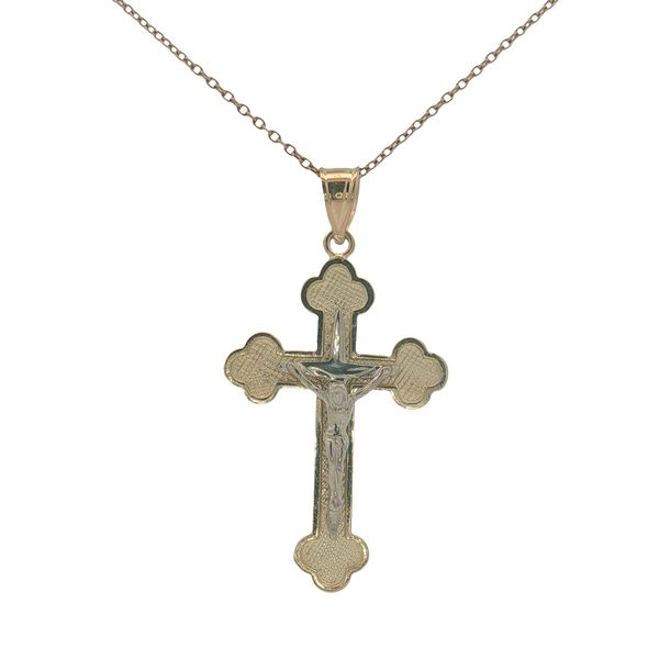 14 Karat Two-Tone Crucifix Pendant Trinity Jewelers  Pittsburgh, PA