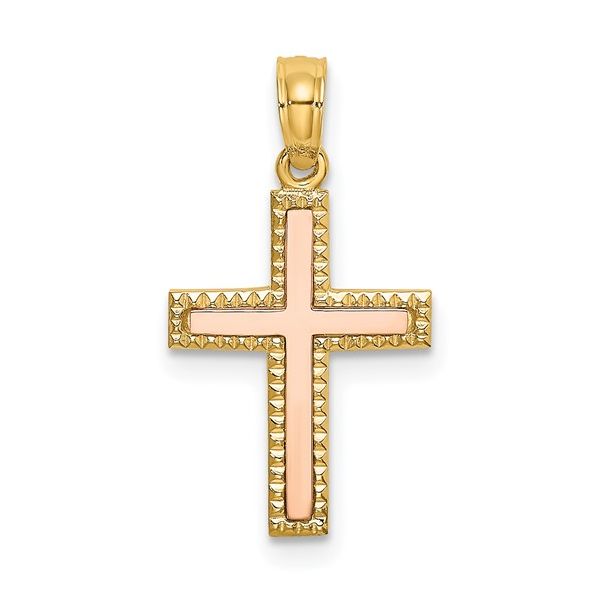 14 Karat Two-Tone Cross Pendant Trinity Jewelers  Pittsburgh, PA