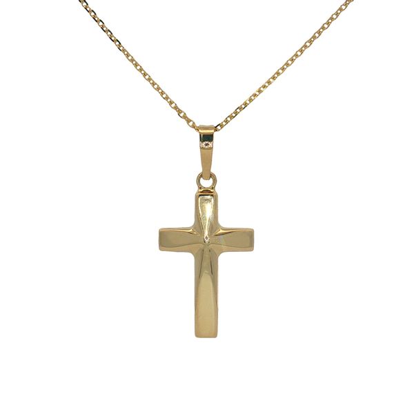 14 Karat Yellow Gold 3D Polished Cross Pendant Trinity Jewelers  Pittsburgh, PA