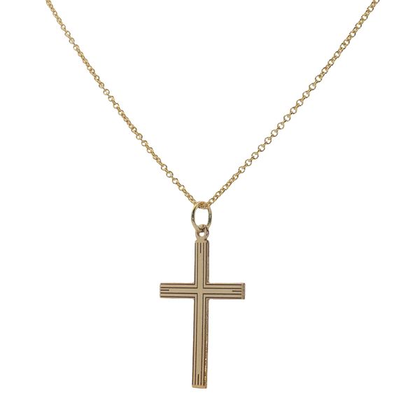 14 Karat Yellow Gold Cross Pendant Trinity Jewelers  Pittsburgh, PA