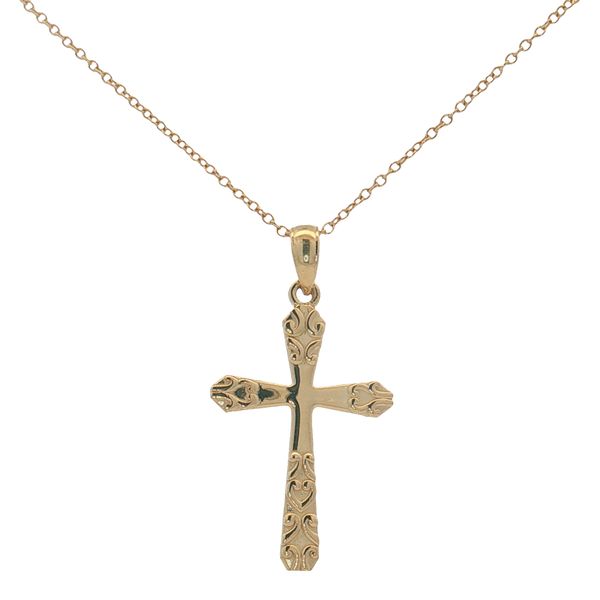 14 Karat Yellow Gold Fancy Cross Pendant Trinity Jewelers  Pittsburgh, PA