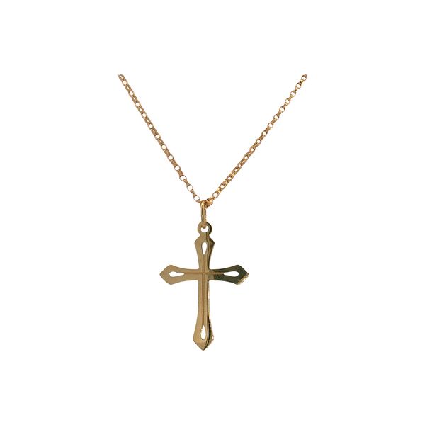 14 Karat Yellow Gold Pierced Open Cross 25.1 X 15mm Pendant Trinity Jewelers  Pittsburgh, PA