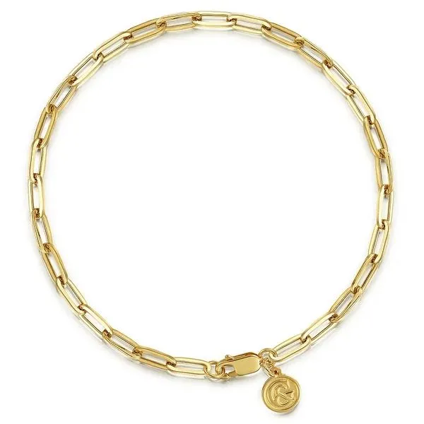 14 Karat Yellow Gold Paperclip Bracelet Trinity Jewelers  Pittsburgh, PA