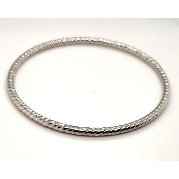 14 Karat White Gold Twisted Bangle Bracelet Trinity Jewelers  Pittsburgh, PA