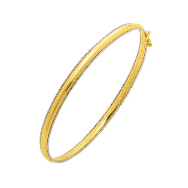 14 Karat Yellow & White Gold Bangle Bracelet Trinity Jewelers  Pittsburgh, PA
