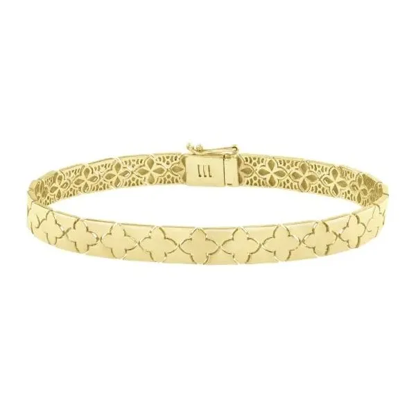 14 Karat Yellow Gold Clover Bracelet Trinity Jewelers  Pittsburgh, PA