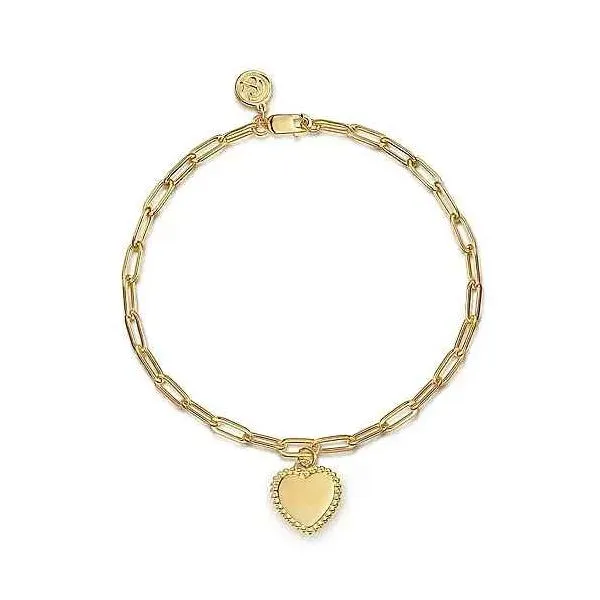 14 Karat Yellow Gold Heart Bracelet Trinity Jewelers  Pittsburgh, PA