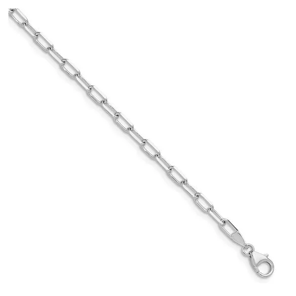 14 Karat White Gold Paperclip Bracelet Trinity Jewelers  Pittsburgh, PA