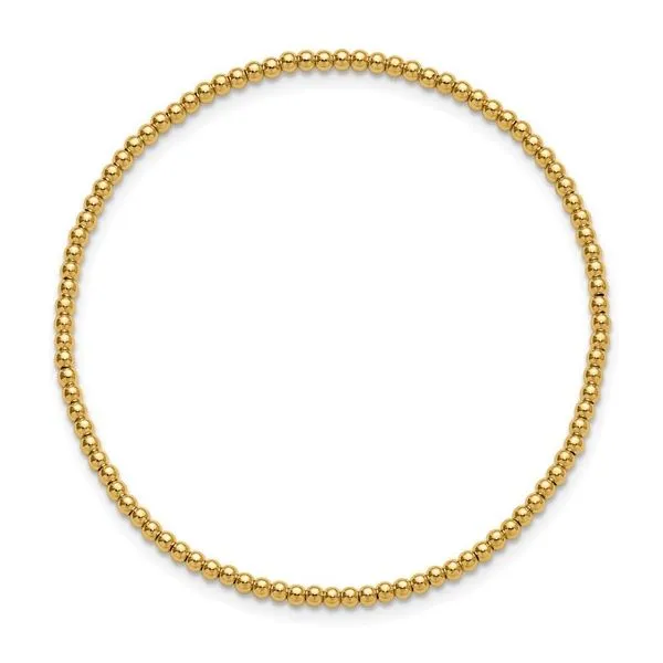 14 Karat Gold Filled 2mm Beaded Stretch Bracelet Trinity Jewelers  Pittsburgh, PA
