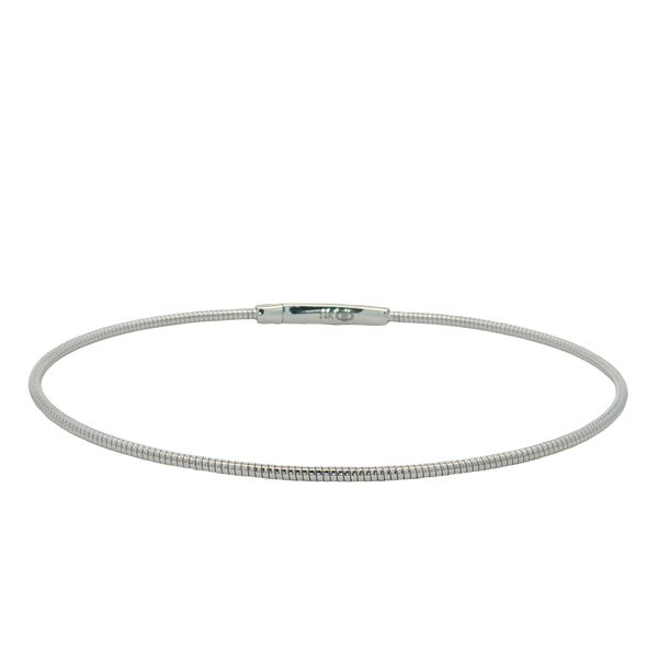 14 Karat White Gold Tracer Bangle Bracelet Trinity Jewelers  Pittsburgh, PA