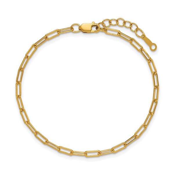 14 Karat Gold Filled 2.5mm Flat Paperclip Link Bracelet Trinity Jewelers  Pittsburgh, PA