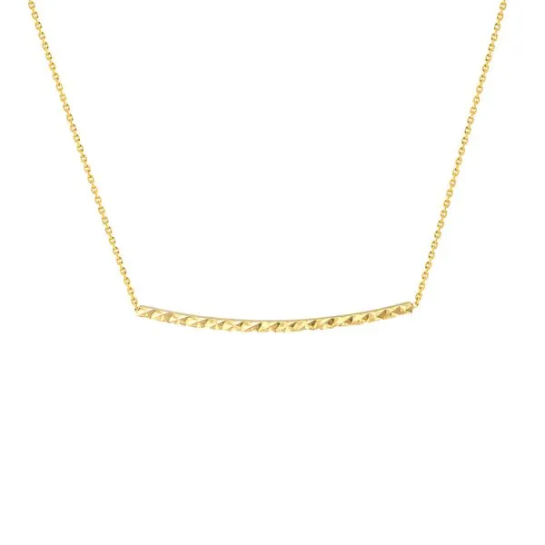 14 Karat Yellow Gold Bar Necklace Trinity Jewelers  Pittsburgh, PA