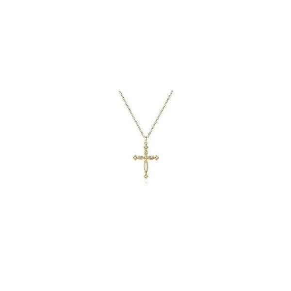 14 Karat Yellow Gold Cross Pendant Trinity Jewelers  Pittsburgh, PA