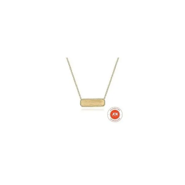 14 Karat Yellow Gold Bar Necklace Trinity Jewelers  Pittsburgh, PA