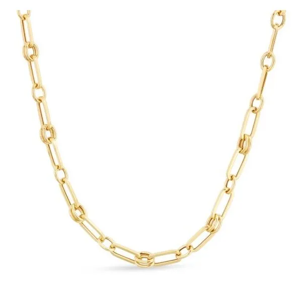 14 Karat Yellow Gold Paperclip Necklace Trinity Jewelers  Pittsburgh, PA