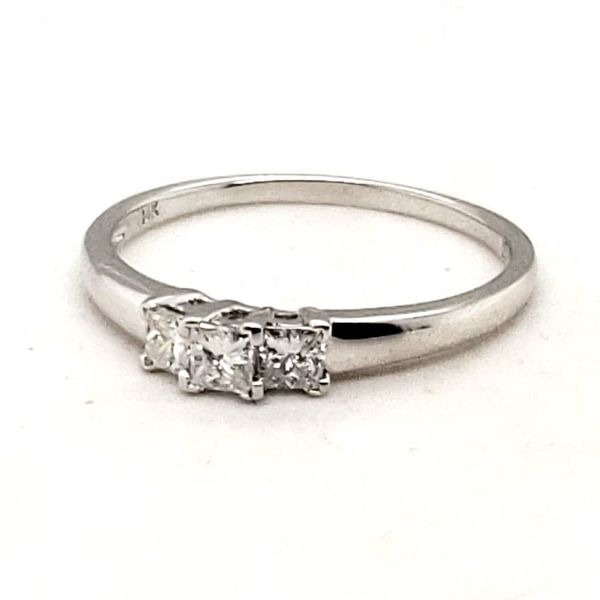 14 Karat White Gold Three Stone Diamond Ring Trinity Jewelers  Pittsburgh, PA